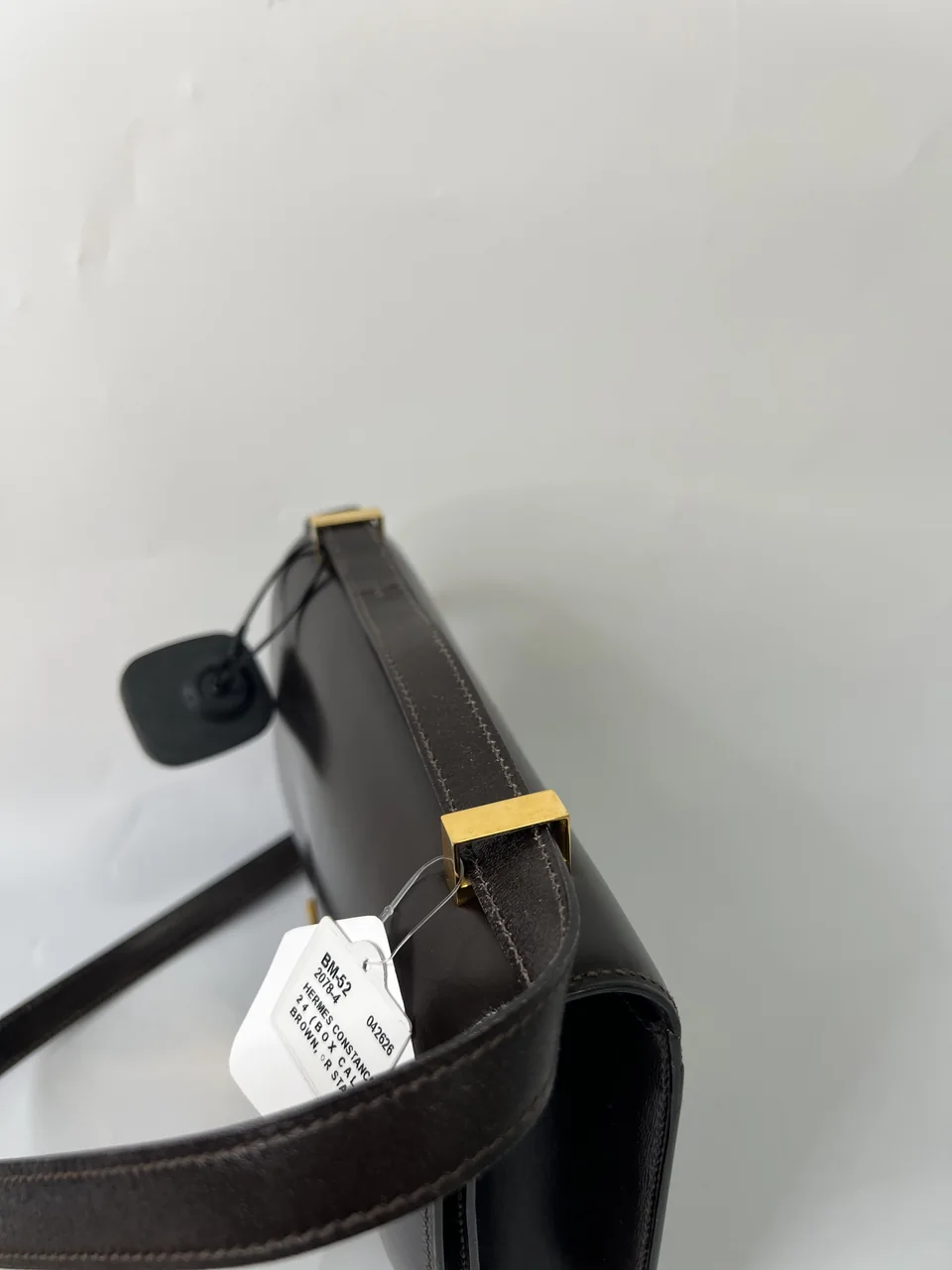 HERMES CONSTANCE 24 (BOX CALF, BROWN, ○R STAMP) view 5