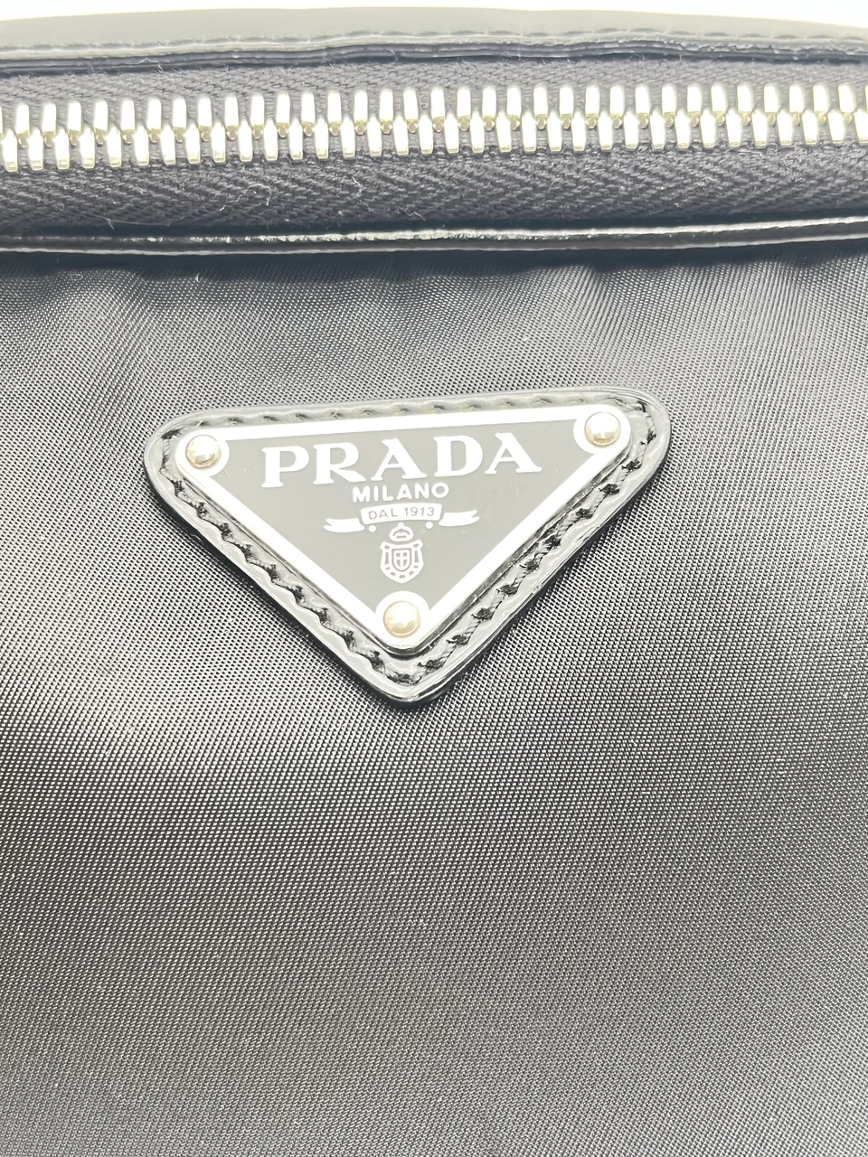 PRADA NYLON SHOULDER BAG (BLACK) view 8