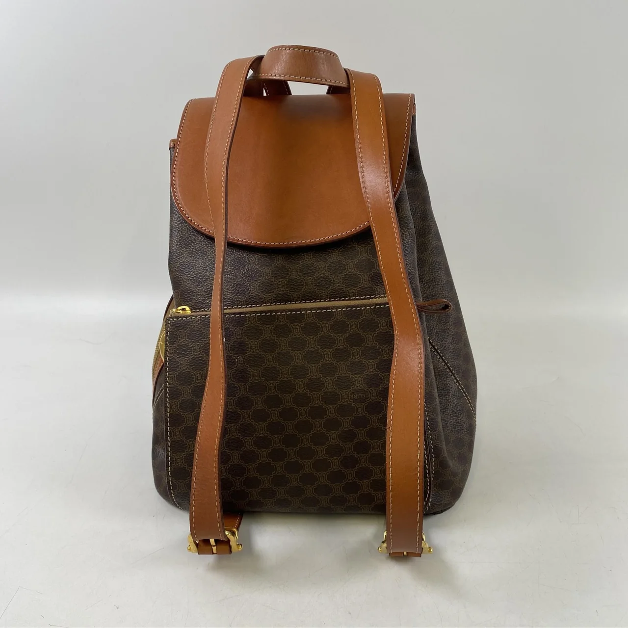 CELINE MACADAM BACKPACK (BROWN) view 6