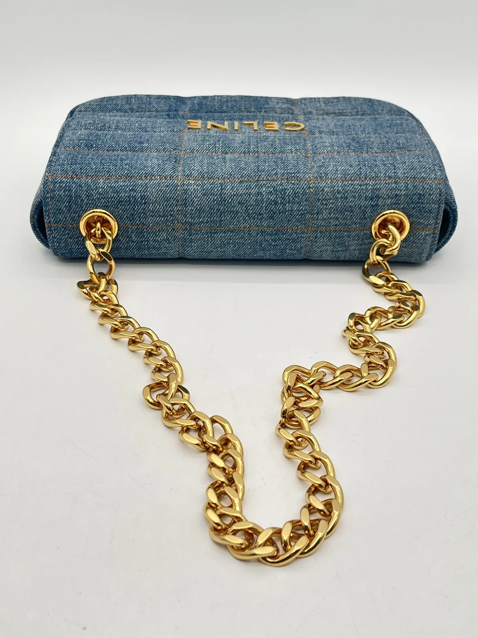 CELINE DENIM CHAIN BAG view 4