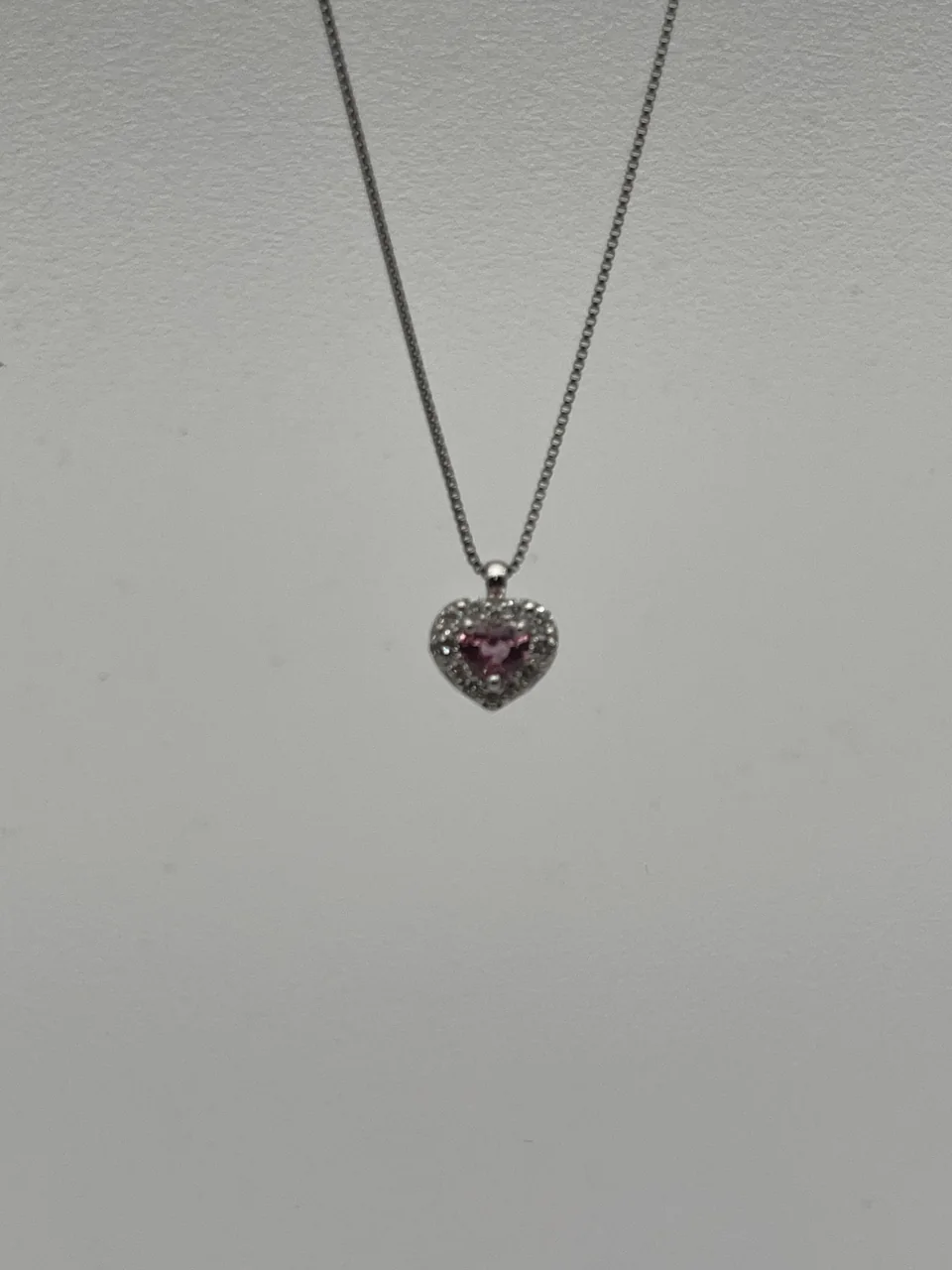 PT850/950 PADPARADSCHA NECKLACE S0.237CT FD0.11CT 2.3G view 3