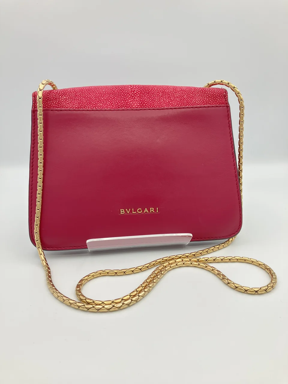BVLGARI SEPRENTI CHAIN SHOULDER BAG (PINK) view 4