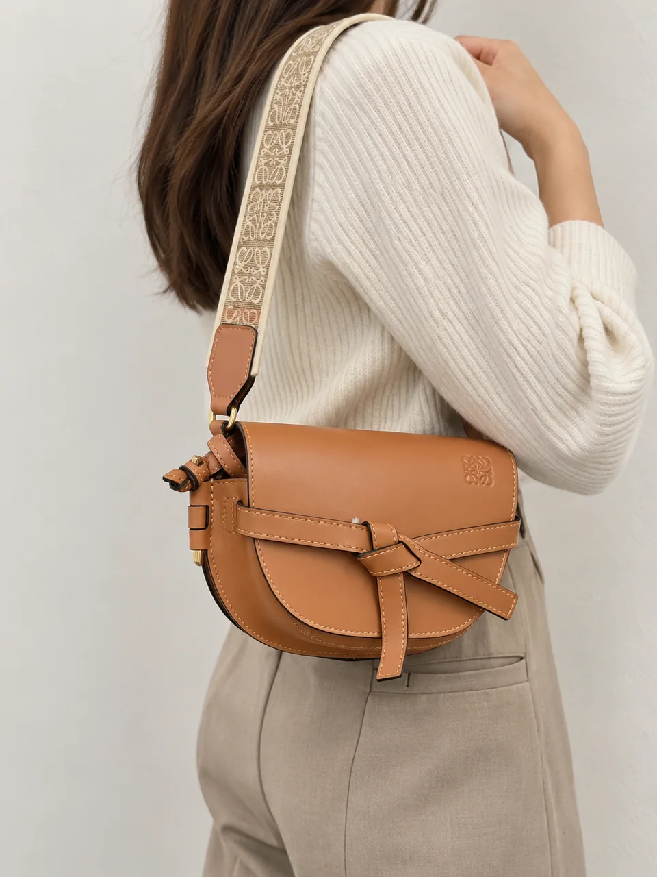 LOEWE GATE DUAL MINI (BROWN)