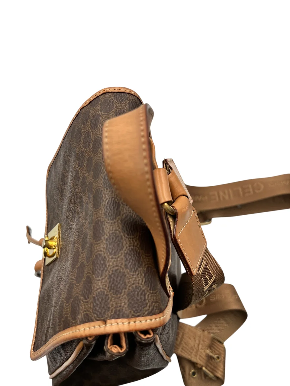 CELINE MACADAM DRAWSTRING BACKPACK (BROWN) view 5