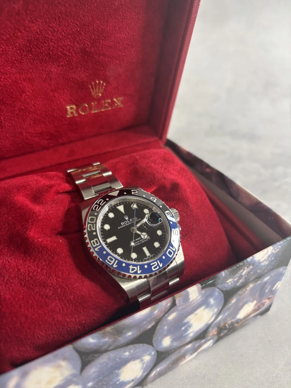 ROLEX GMT MASTER II BLACK DIAL OYSTER BRACELET (201/808/08) NEW PARALLEL (116710BLNR 5XF90307)
