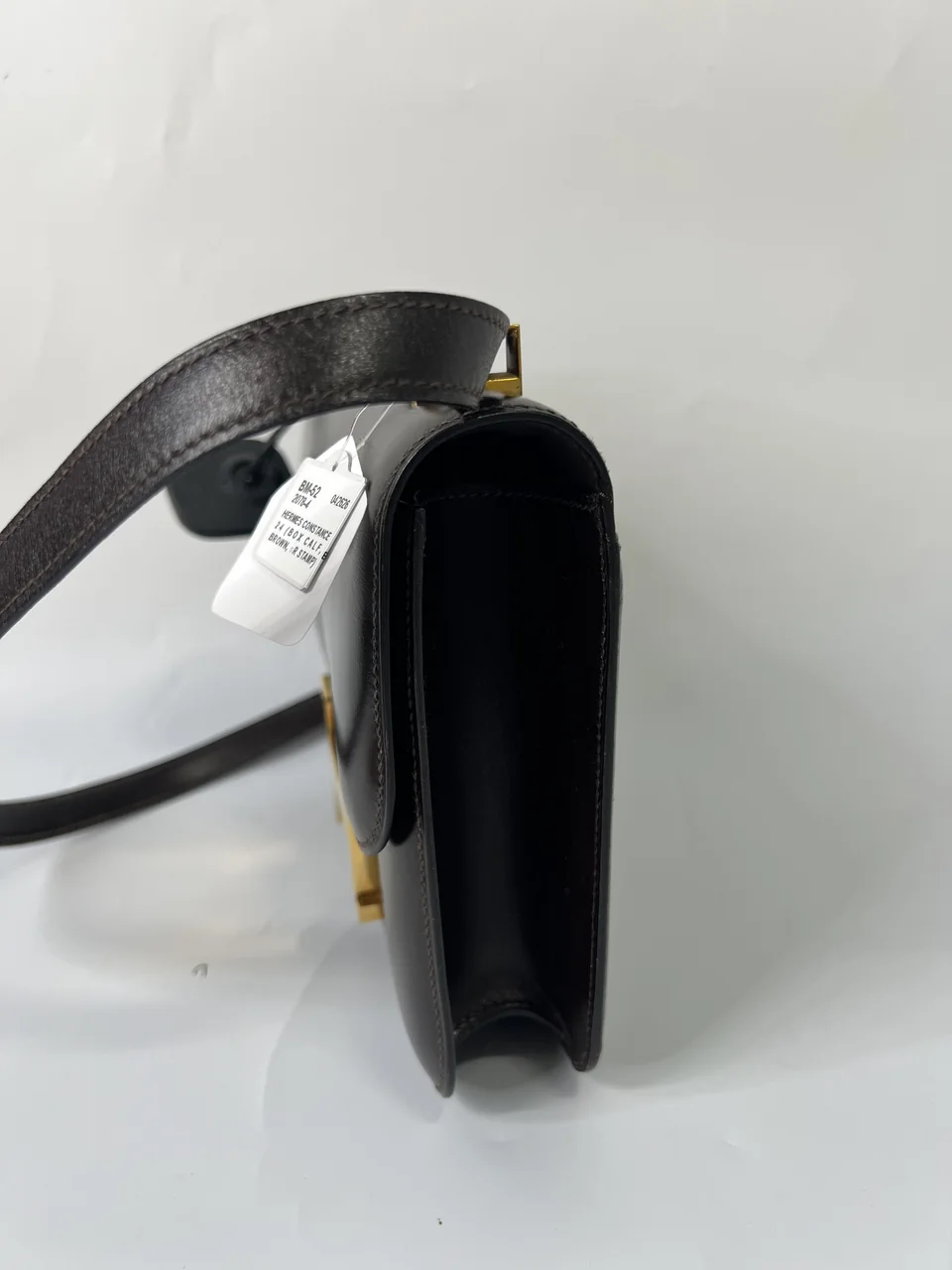 HERMES CONSTANCE 24 (BOX CALF, BROWN, ○R STAMP) view 4