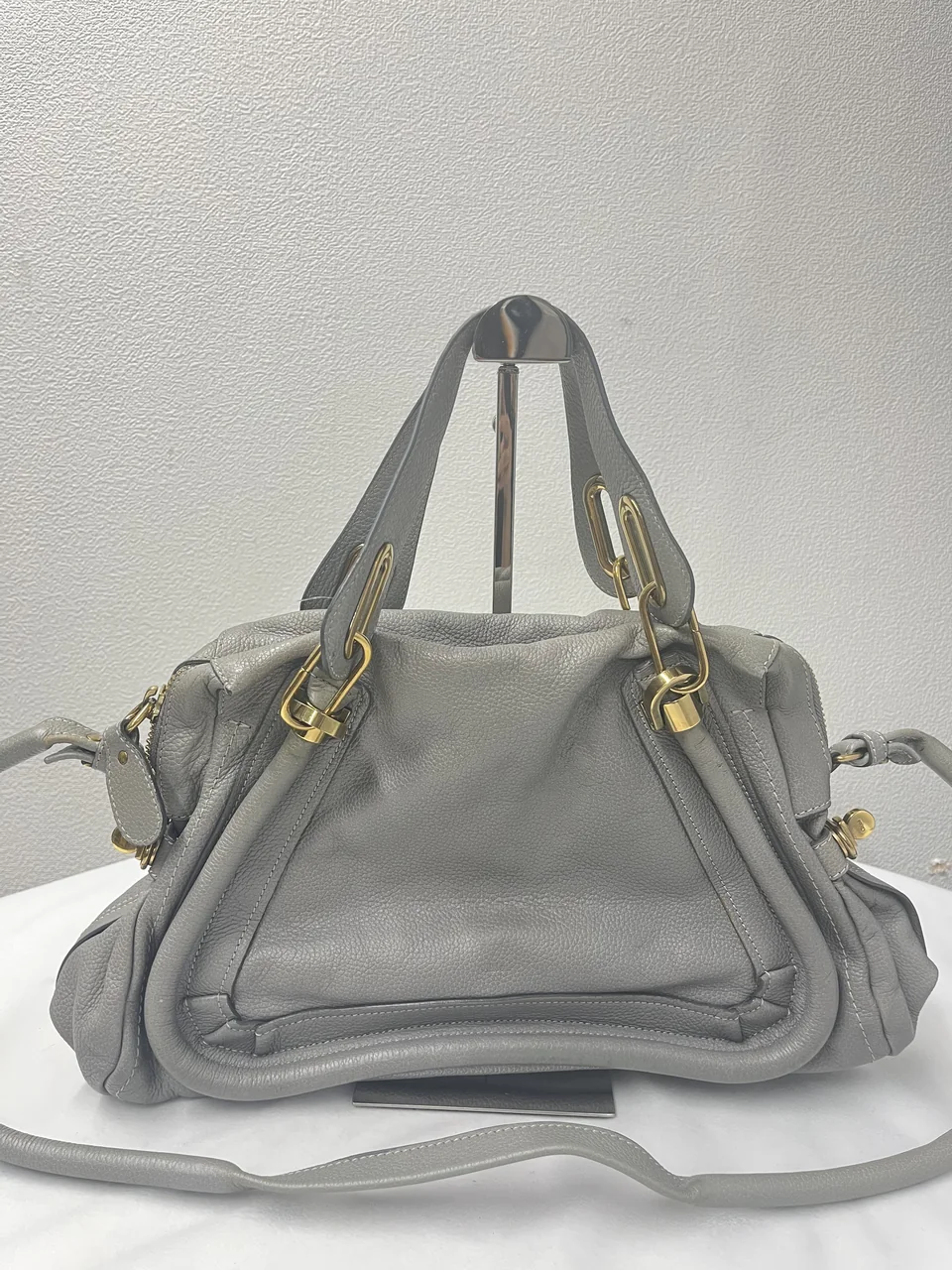 CHLOE PARATY TWO-WAY BAG (LIGHT GRAY)