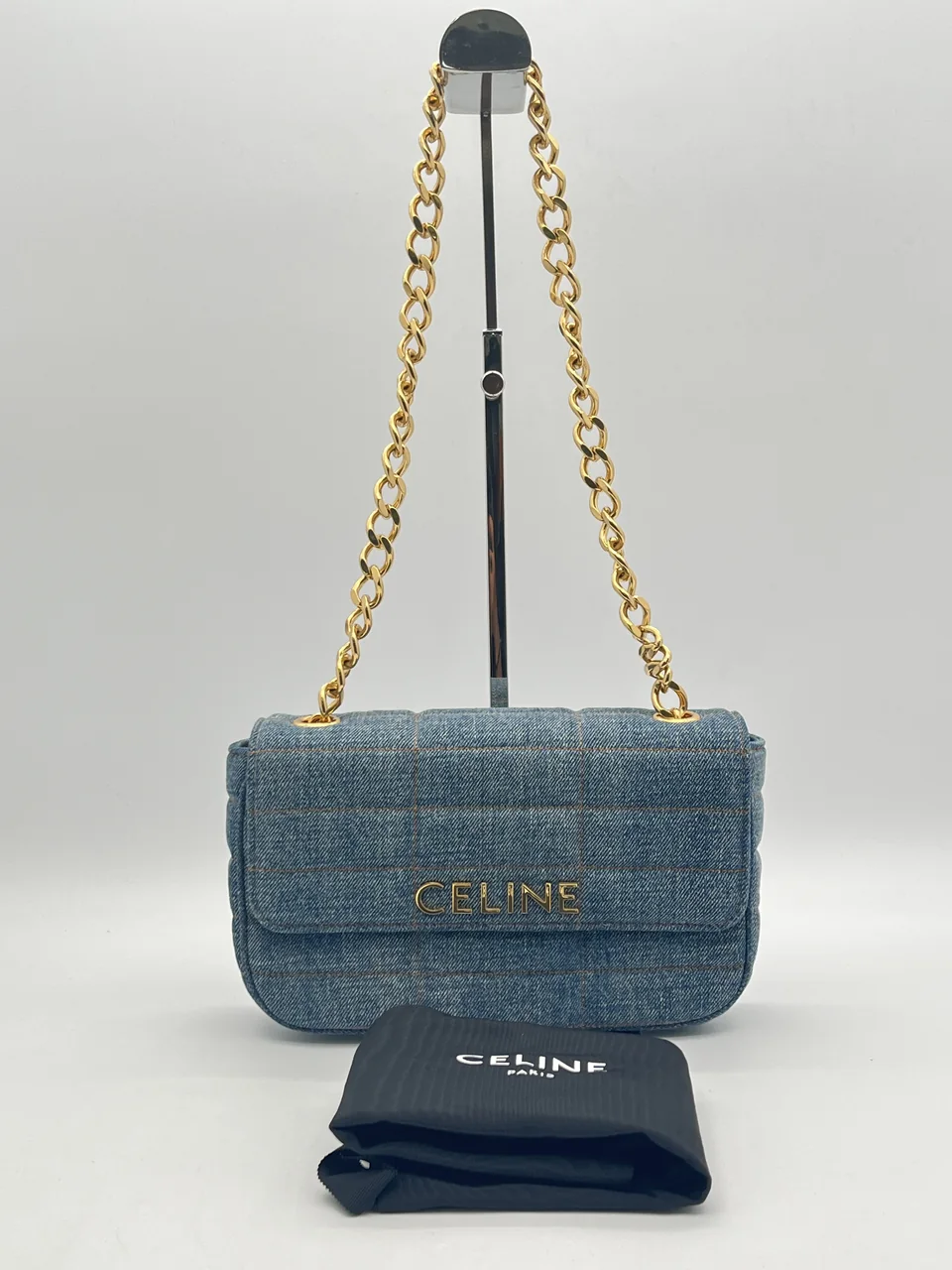 CELINE DENIM CHAIN BAG