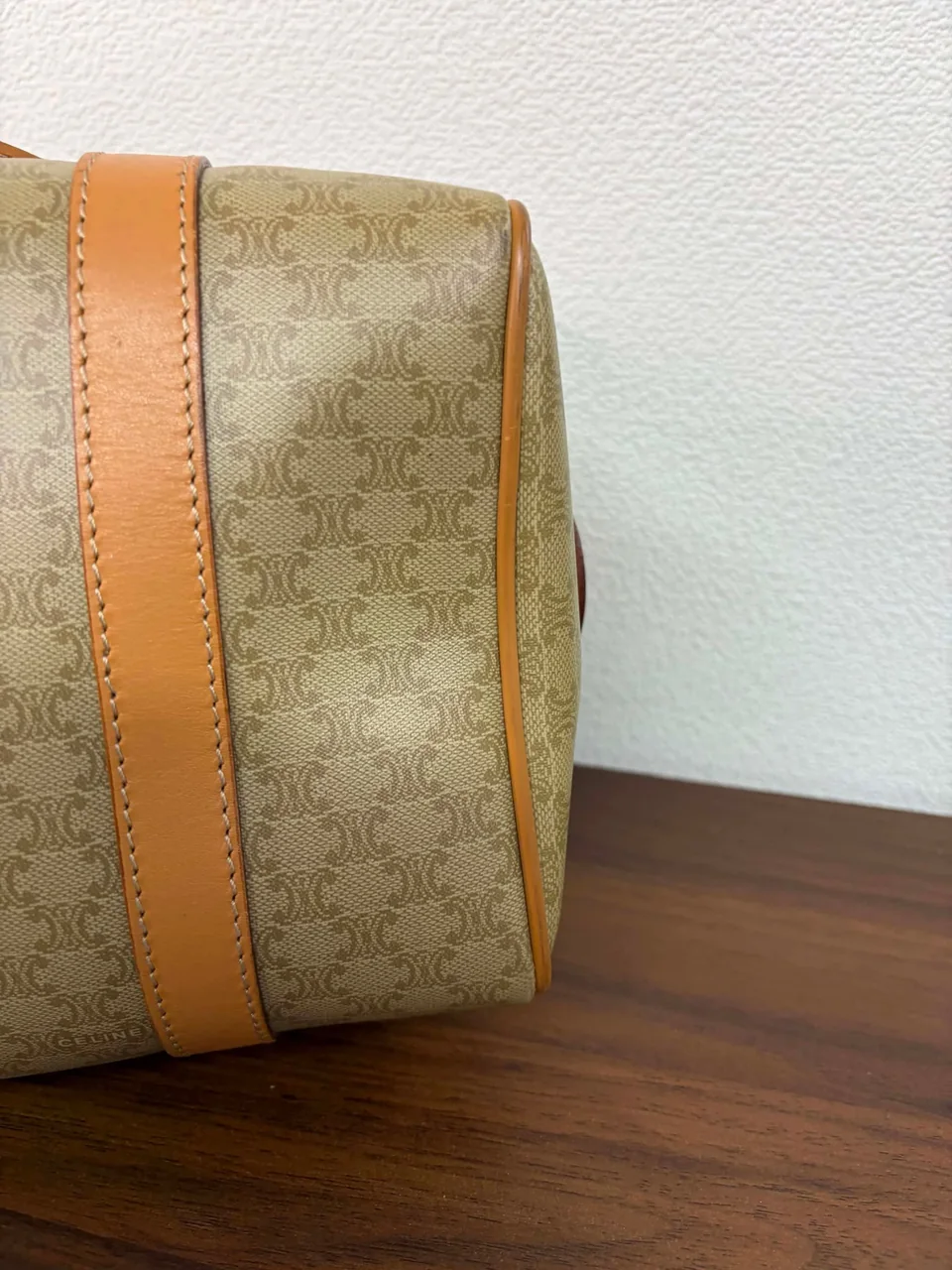CELINE MACADAM HANDBAG (BEIGE) view 4