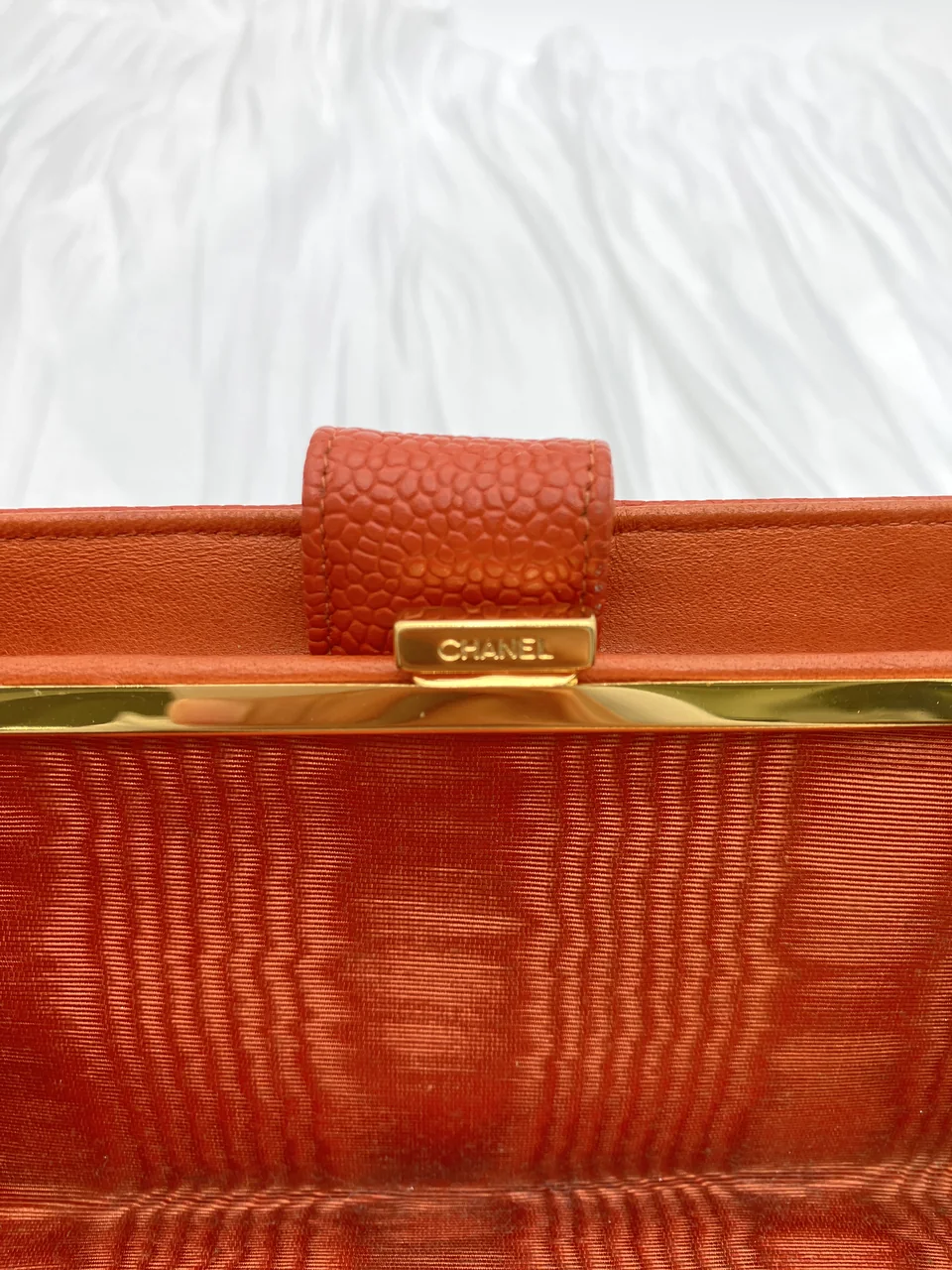 CHANEL CAVIAR LONG WALLET (ORANGE) view 14
