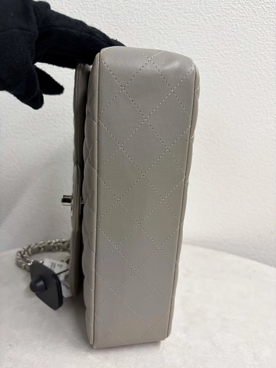 CHANEL LAMB SKIN MATELASSE DOUBLE FLAP view 10