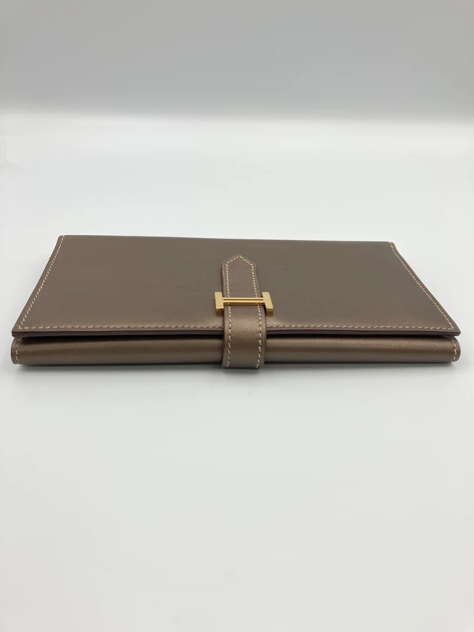 HERMES BEARN (BOX CALF, PEARL BROWN, I STAMP) view 7