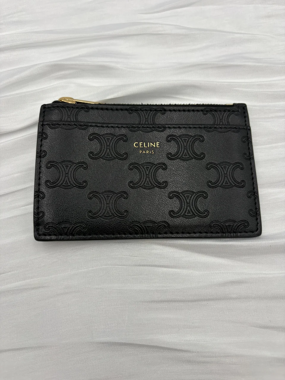 CELINE TRIOMPHE COIN CASE (BLACK) view 4