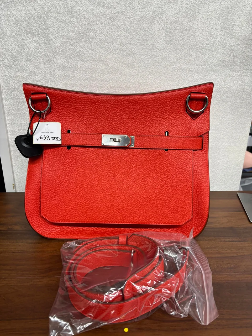 HERMES JYPSIERE 34 (RED, □P STAMP)