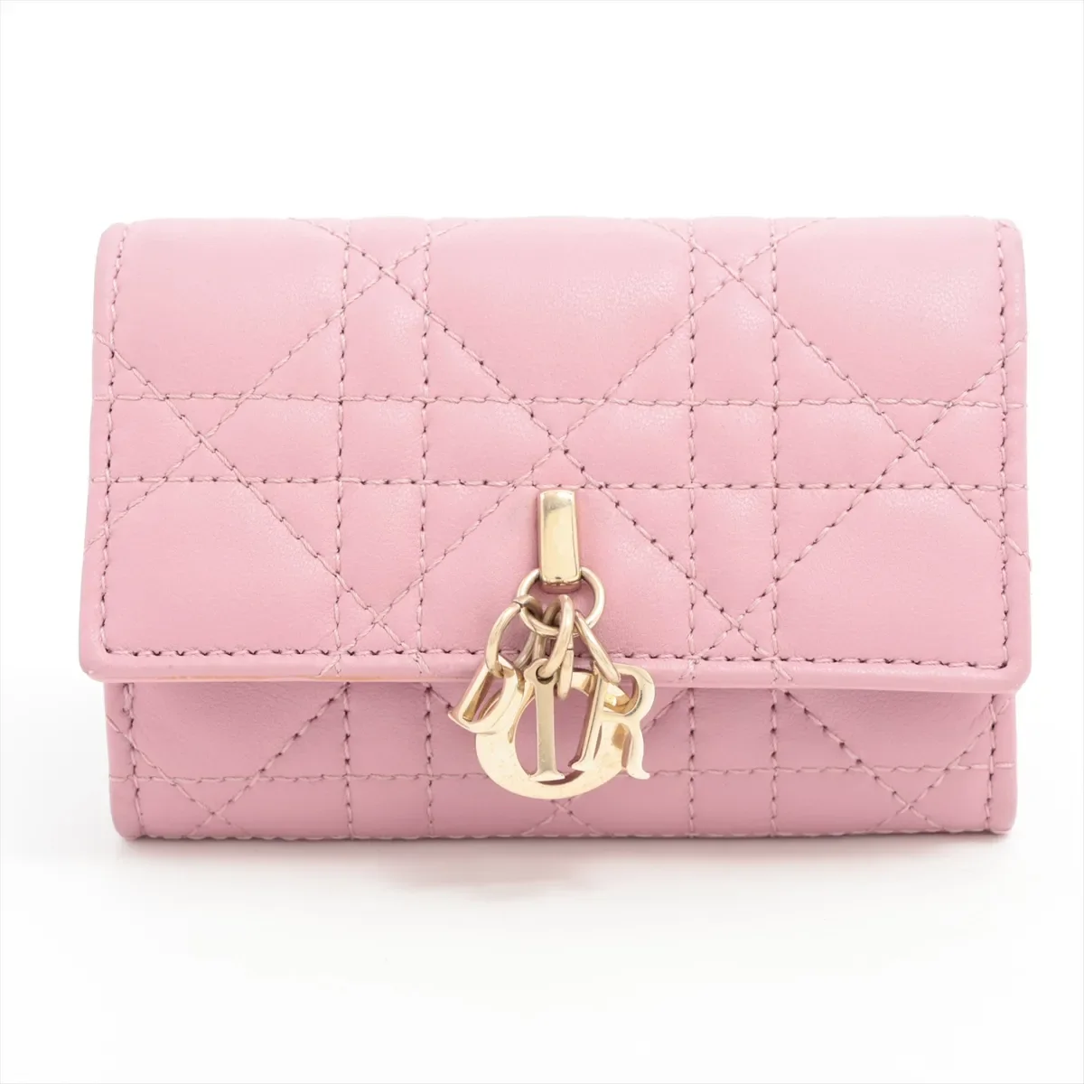 DIOR CANNAGE LADY DIOR COIN PURSE (PINK)