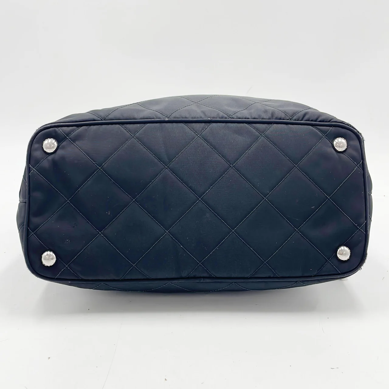 PRADA NYLON CHAIN TOTE BAG (BLACK) view 4