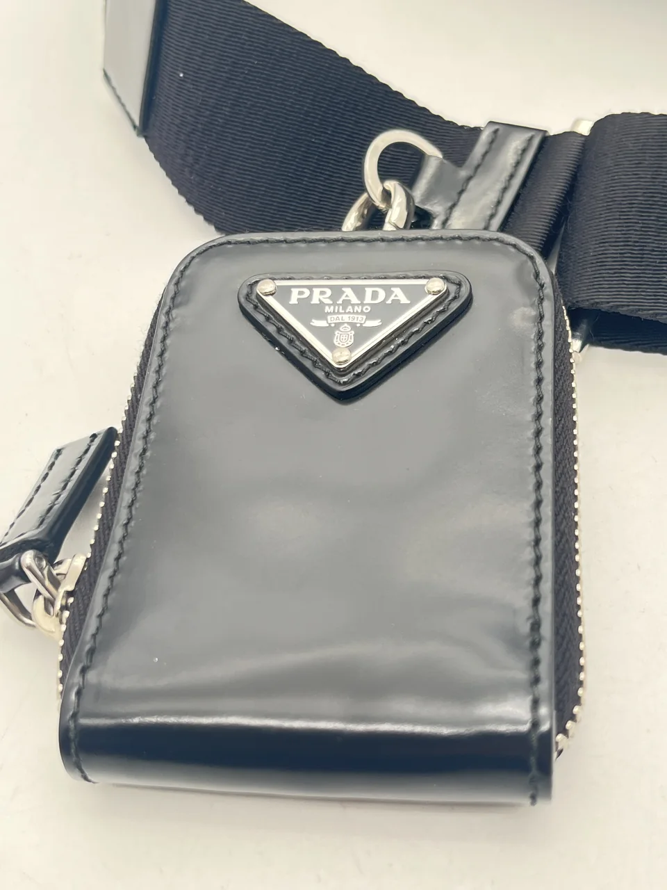 PRADA NYLON SHOULDER BAG (BLACK) view 13