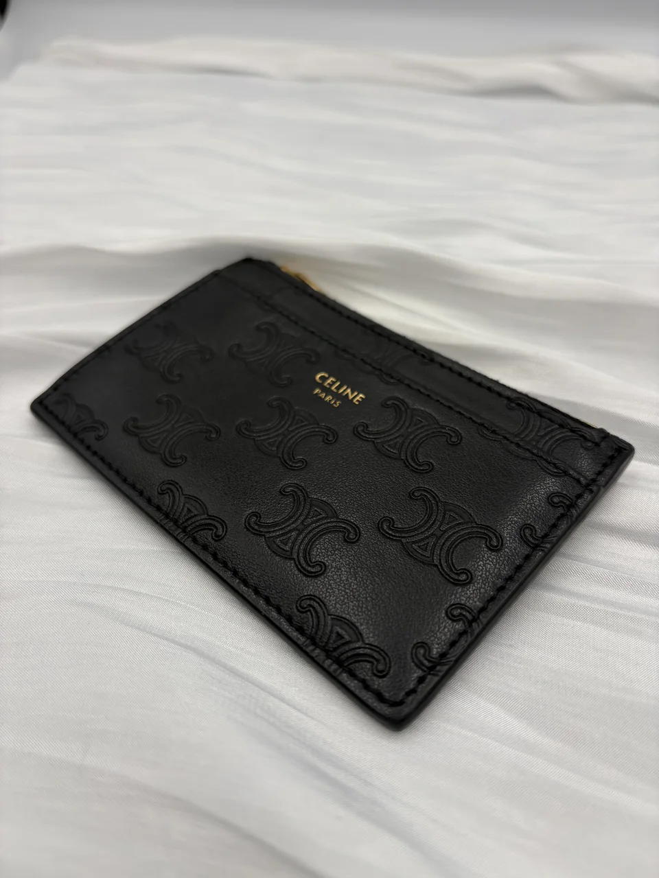 CELINE TRIOMPHE COIN CASE (BLACK) view 8