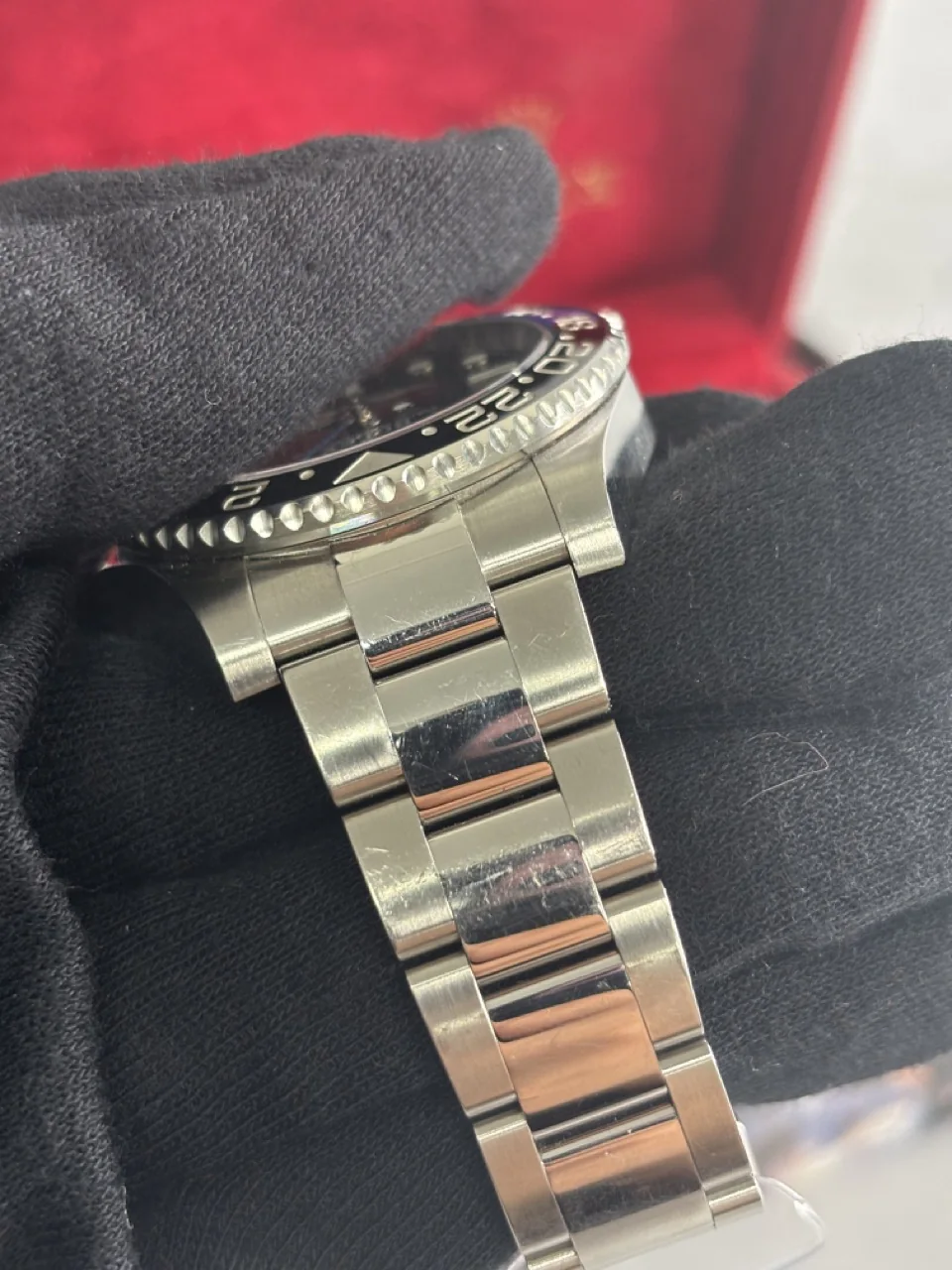 ROLEX GMT MASTER II BLACK DIAL OYSTER BRACELET (201/808/08) NEW PARALLEL (116710BLNR 5XF90307) view 9
