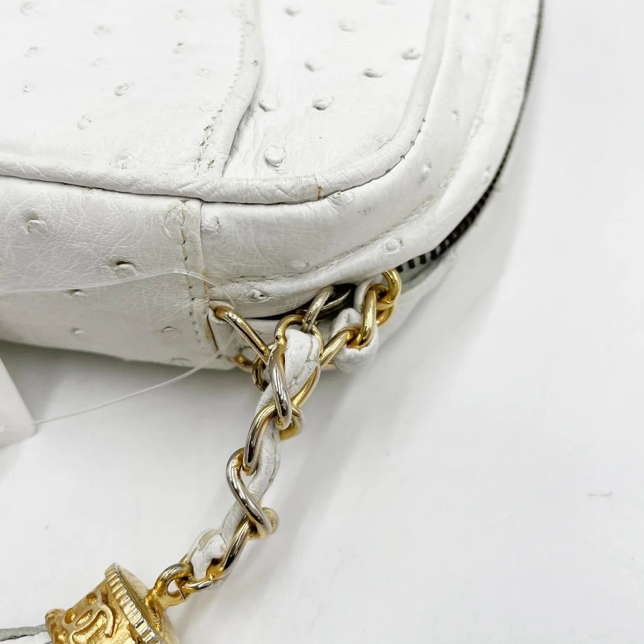 CHANEL OSTRICH CHAIN SHOULDER BAG (5 SERIAL CODE) view 12