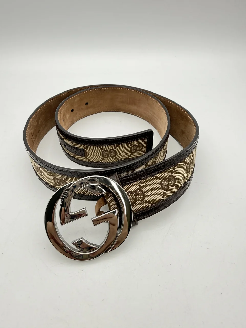 GUCCI INTERLOCKING G BELT (DARK BROWN) view 3
