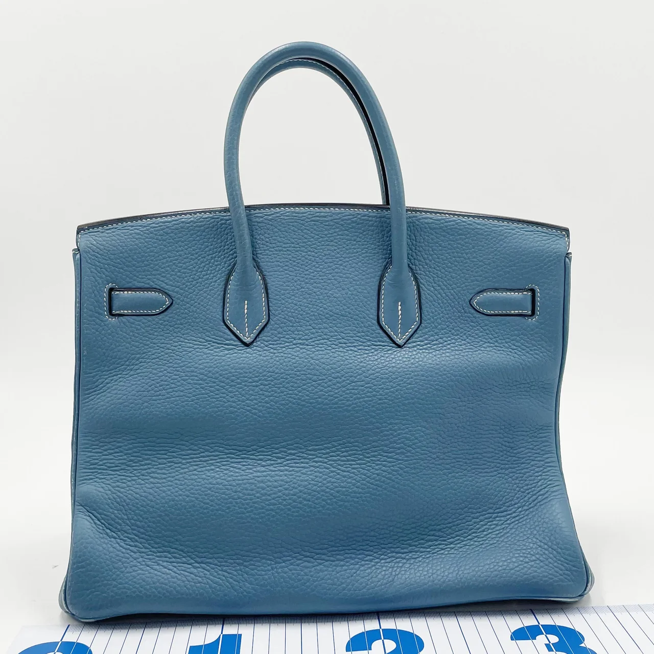 HERMES BIRKIN 35 (TAURILLON, BLUE JEAN, □I STAMP) hover