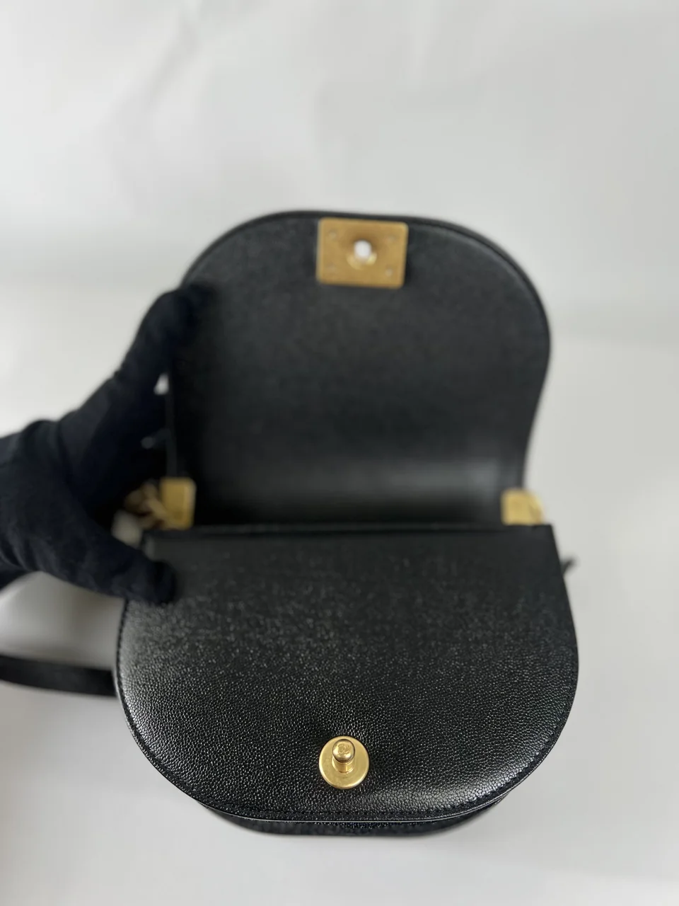 CHANEL CAVIAR LE BOY MESSENGER BAG view 12