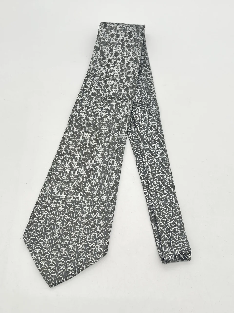 CHANEL NECKTIE (GRAY) hover