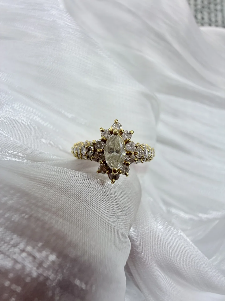 K18 DIAMOND RING D0.31CT FD1.00CT 4.3G