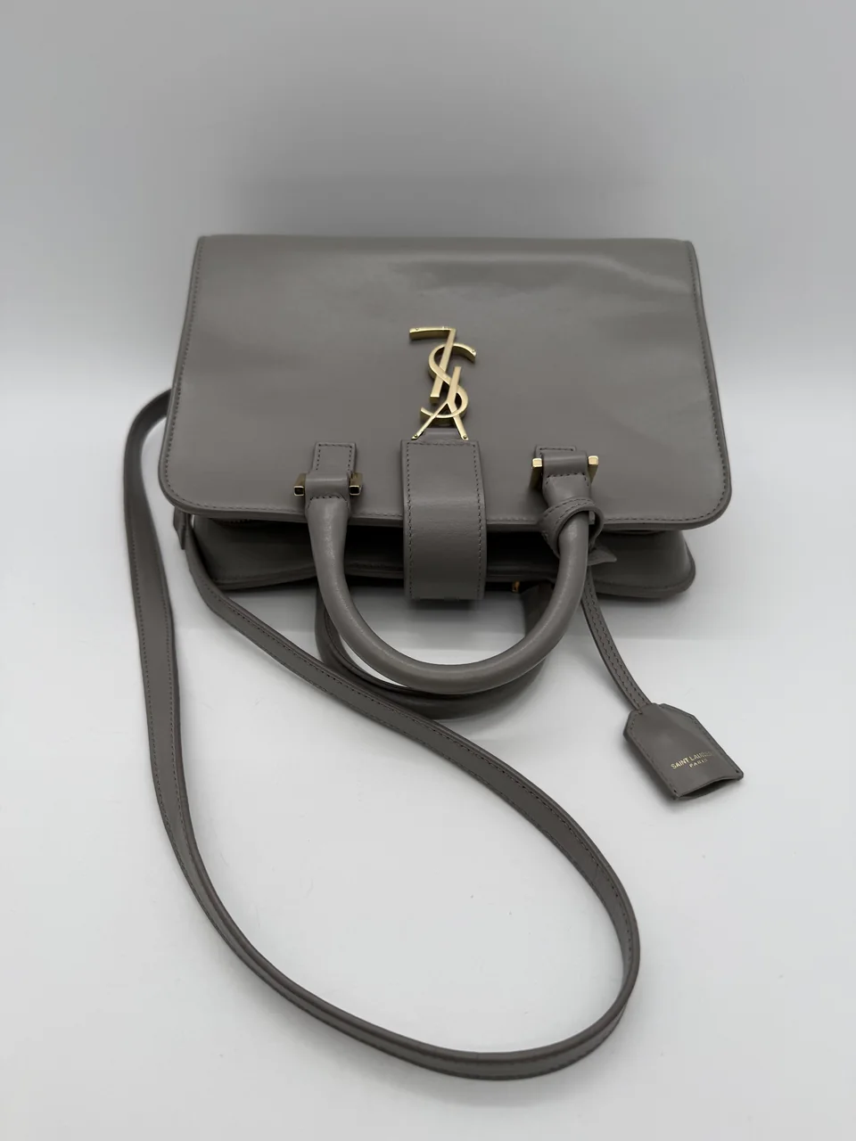 SAINT LAURENT BABY CABAS MONOGRAMMER (GRAY) view 4