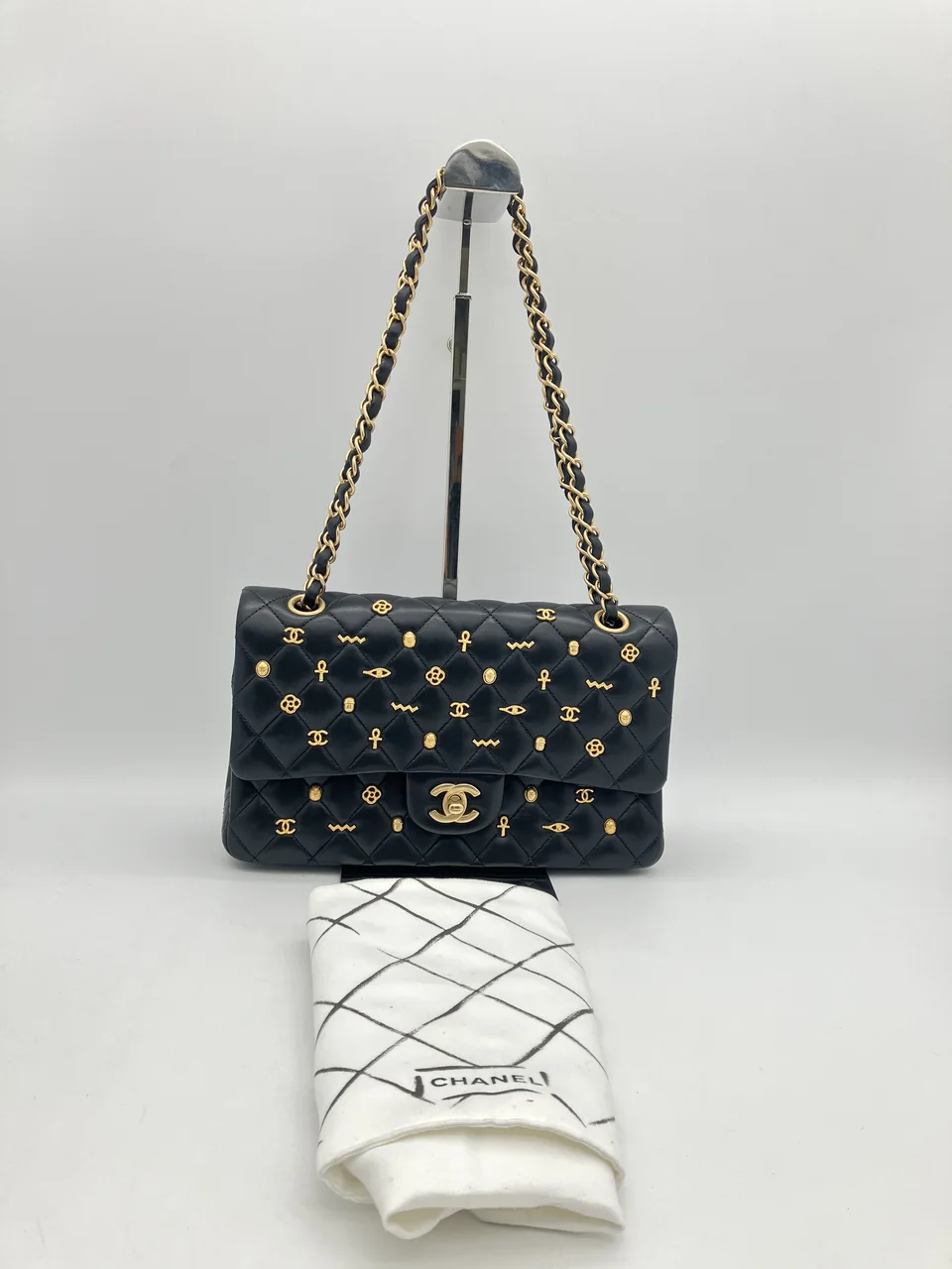CHANEL MATELASSE 25 EGYPT STUDS DOUBLE FLAP