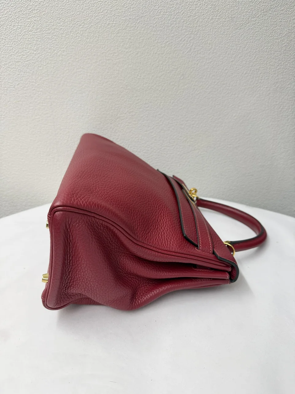 HERMES KELLY 32 (TAURILLON CLEMENCE, ROUGE GRENAT, X STAMP) view 9