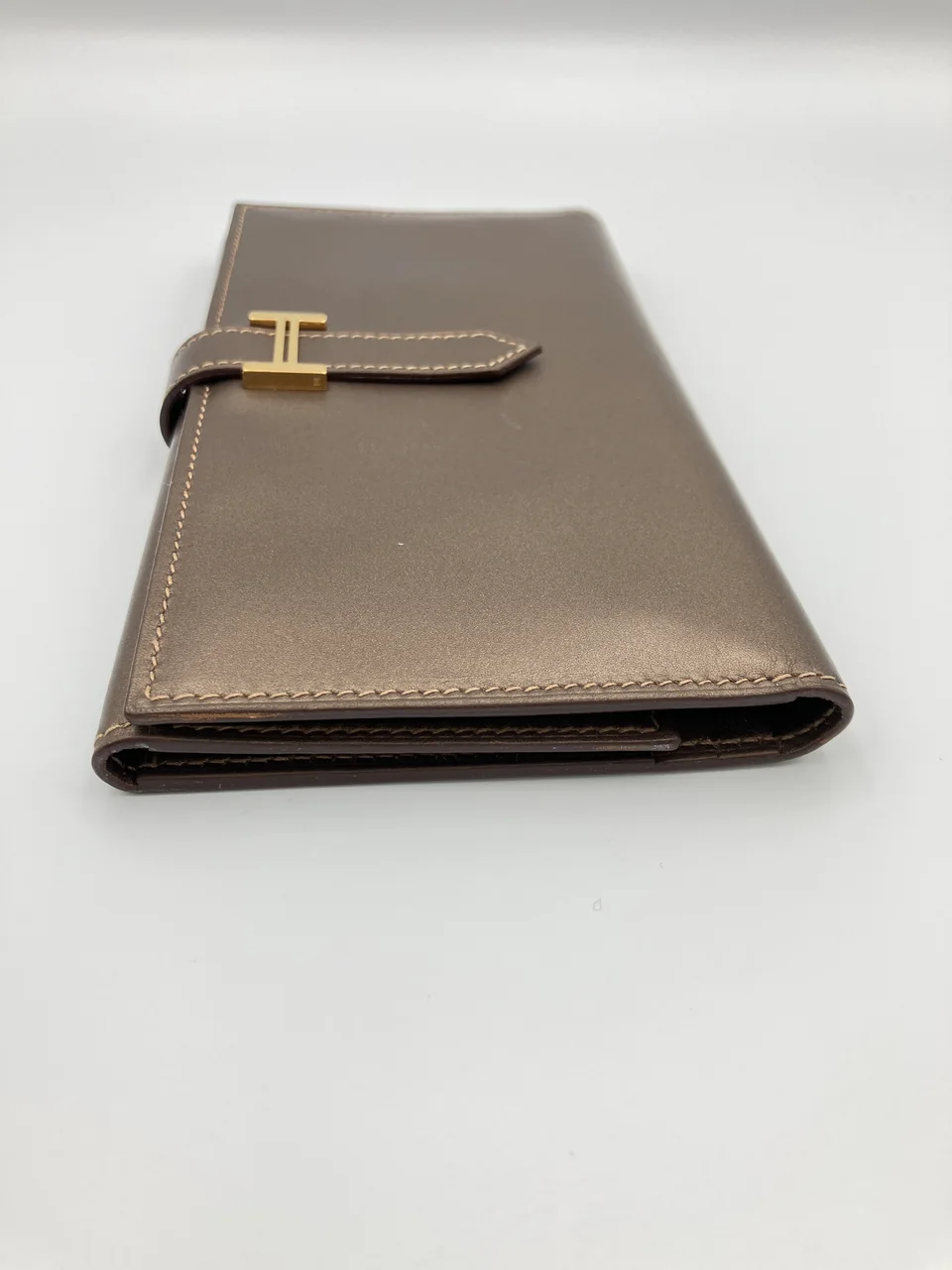HERMES BEARN (BOX CALF, PEARL BROWN, I STAMP) view 12
