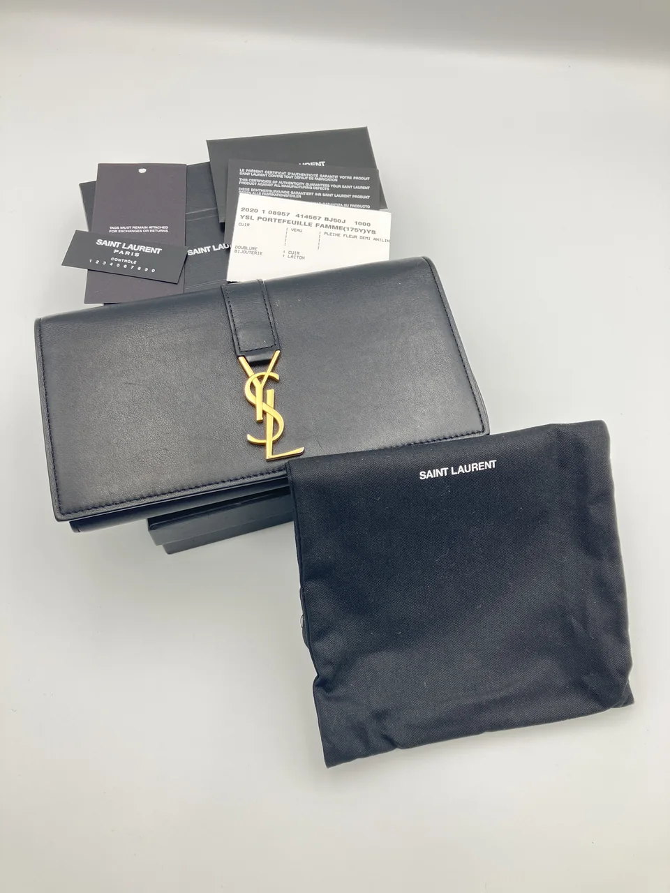 SAINT LAURENT LONG WALLET (BLACK)