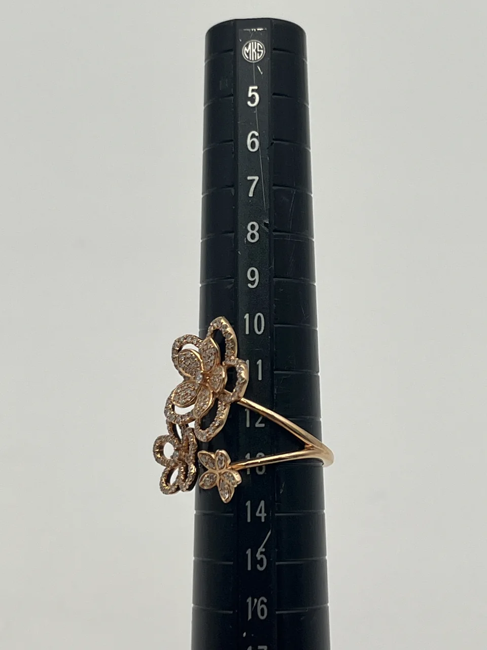 AU750 FLOWER RING FD0.60CT 4.3G view 4