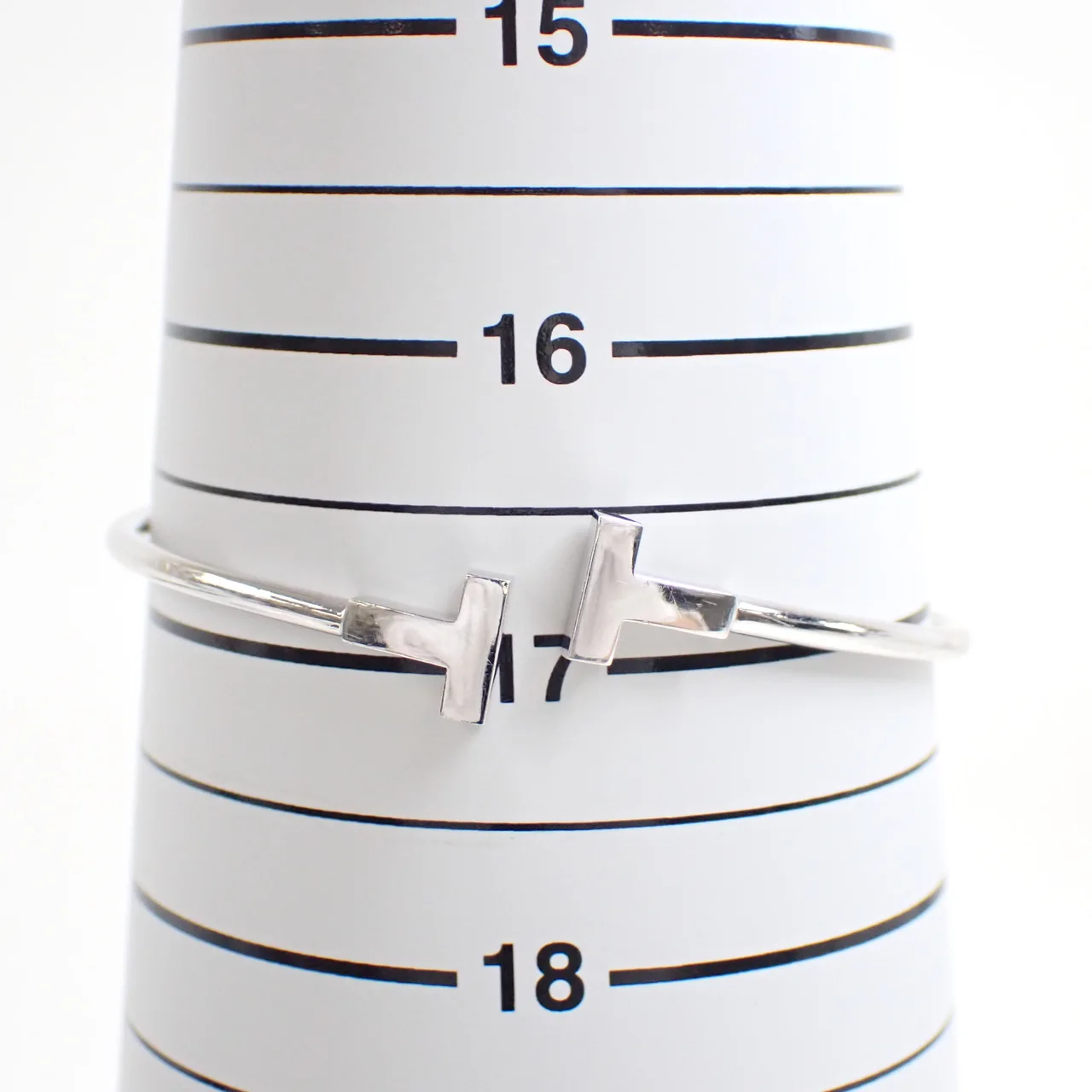 750WG TIFFANY&CO. T-WIRE BANGLE 9.0G view 7