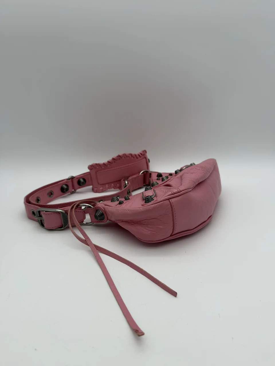 BALENCIAGA LUCA XS SHOULDER BAG (PINK) view 8
