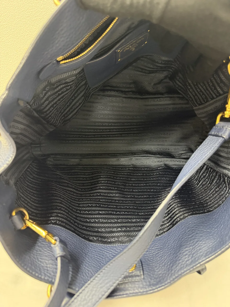 PRADA TOTE BAG (NAVY) view 8