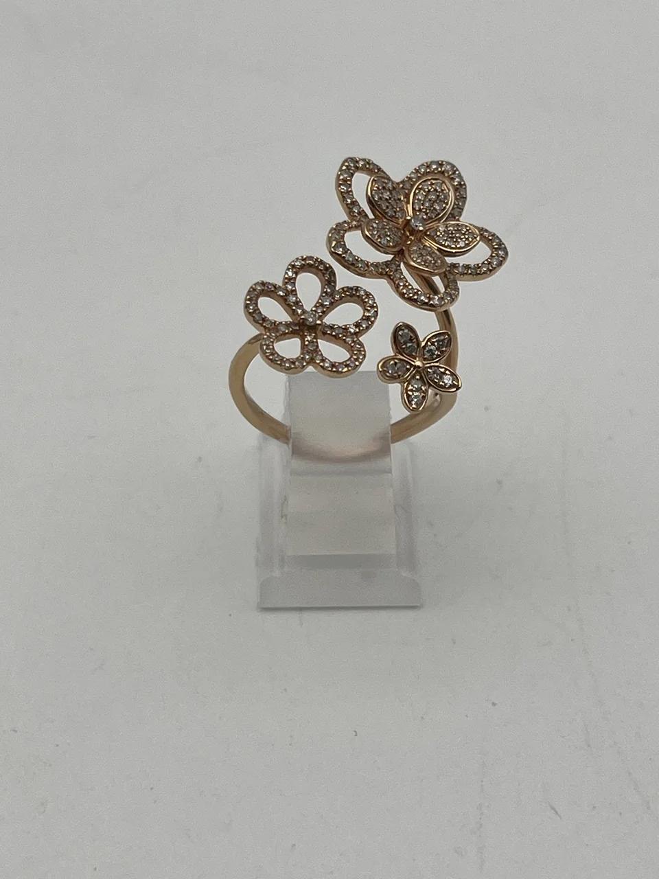 AU750 FLOWER RING FD0.60CT 4.3G view 3
