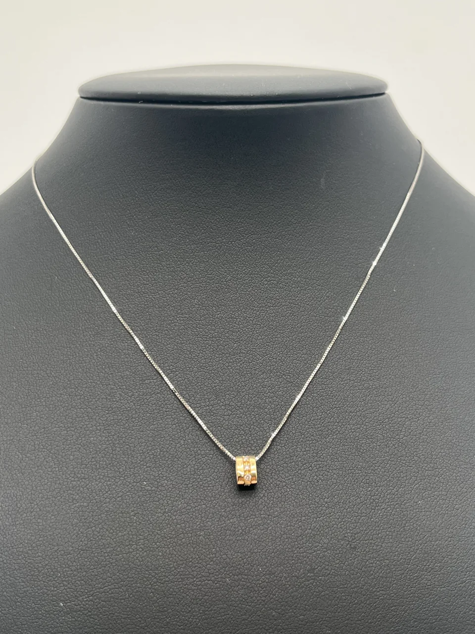 K18/PT900/K18WG DIAMOND NECKLACE FD0.07CT 1.5G 40CM view 2