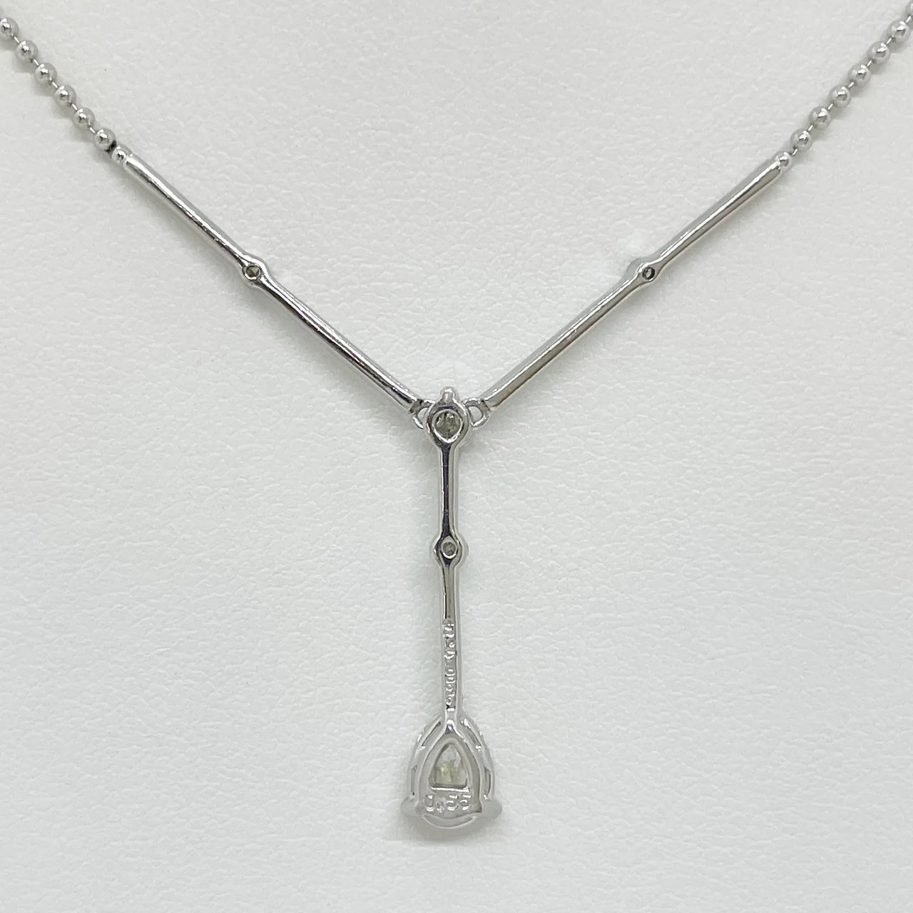 PT900/PT850 DIAMOND NECKLACE D0.55CT FD0.14CT 5.3G view 6