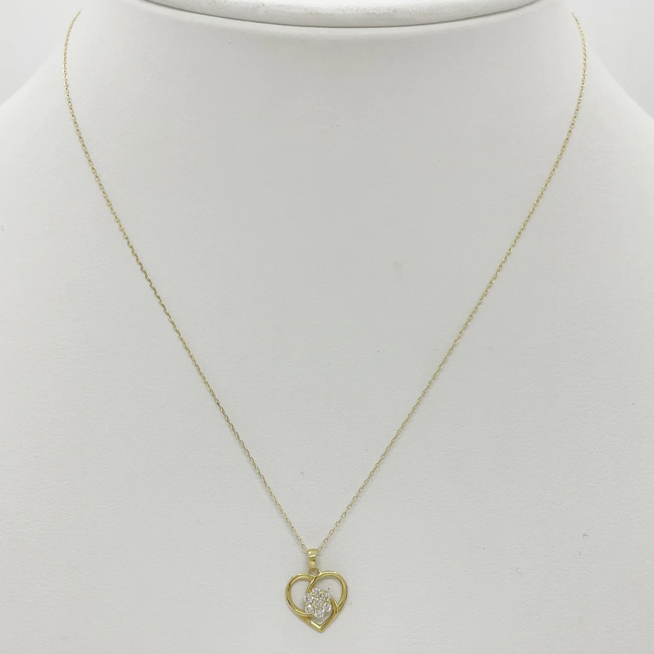 K18 HEART NECKLACE FD0.10CT 1.0G hover