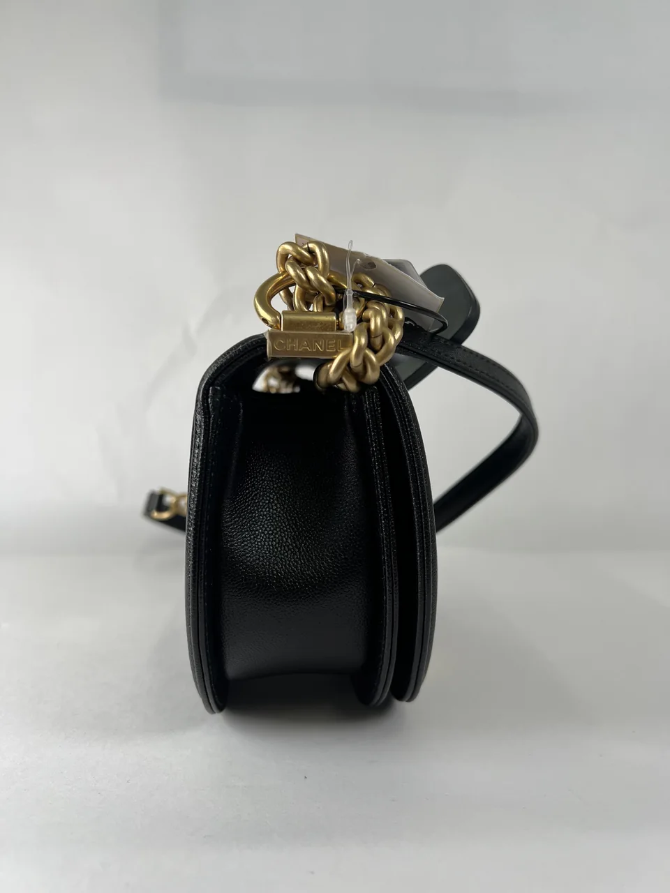 CHANEL CAVIAR LE BOY MESSENGER BAG view 7