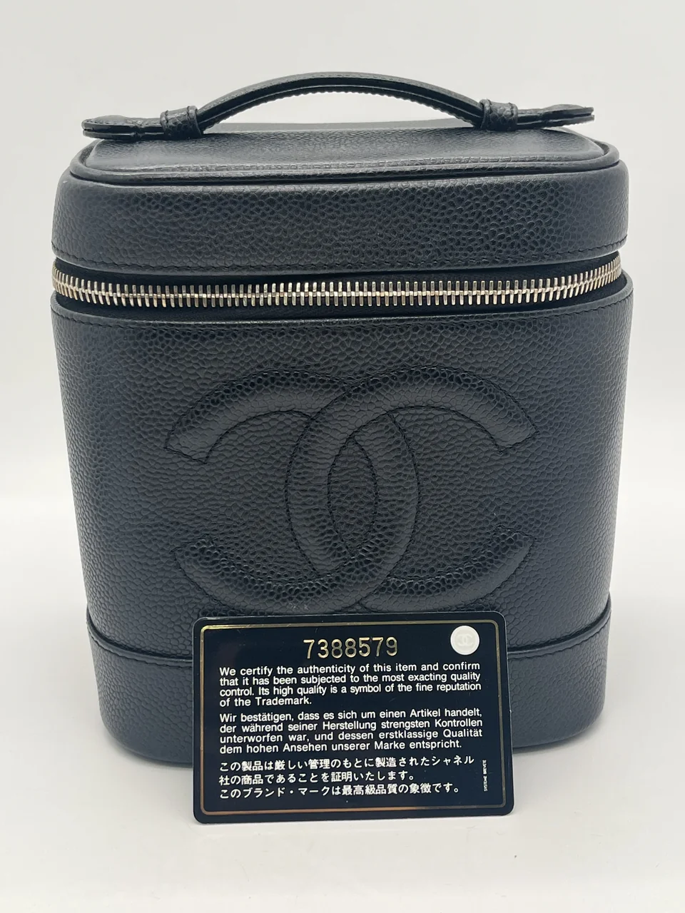 CHANEL CAVIAR COCO MARK VANITY BAG