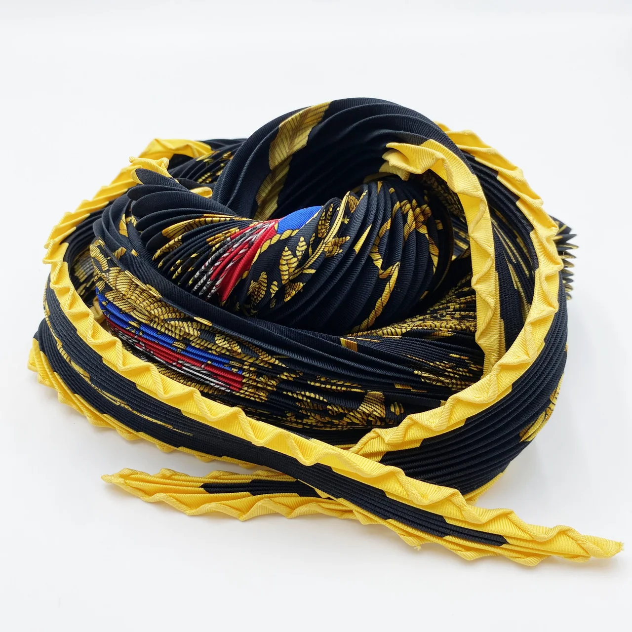 HERMES PLEATED SCARF (YELLOW)