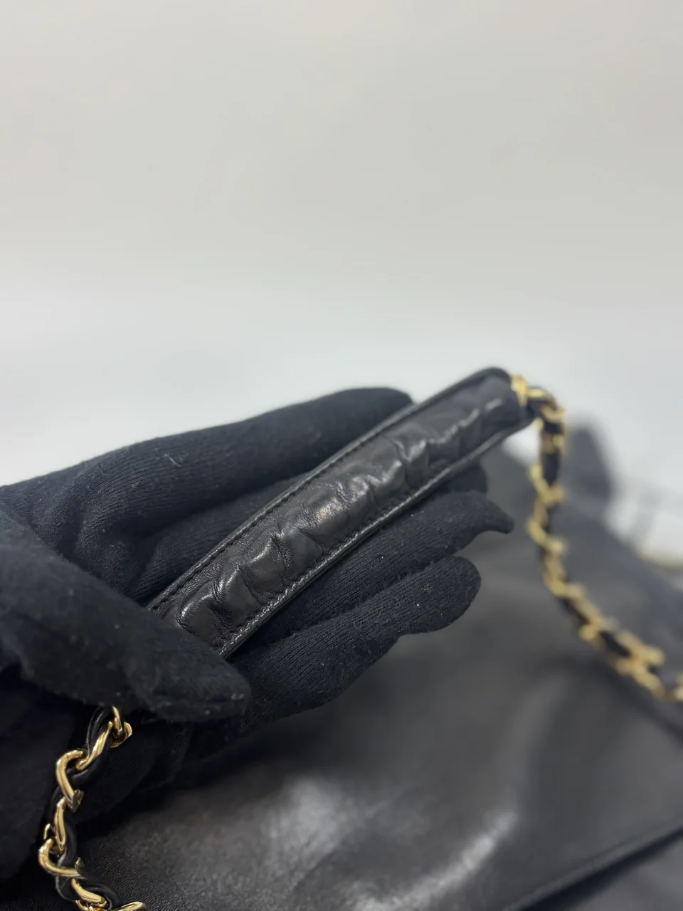 CHANEL LAMB SKIN CHAIN BAG view 8