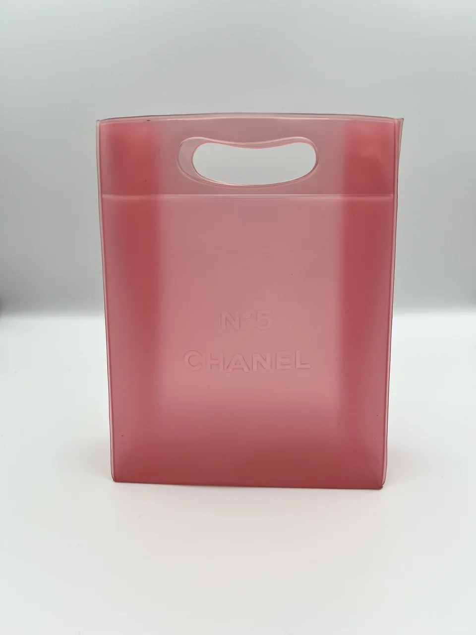 CHANEL SEMI-TRANSPARENT PINK TOTE BAG