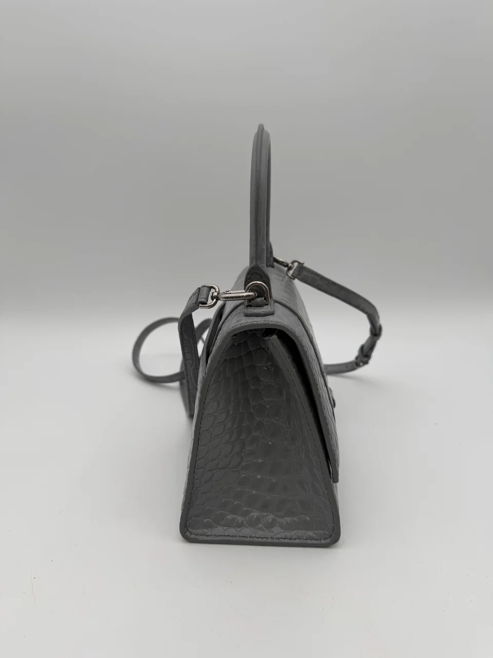 BALENCIAGA HOURGLASS XS TWO-WAY BAG (SILVER) view 4