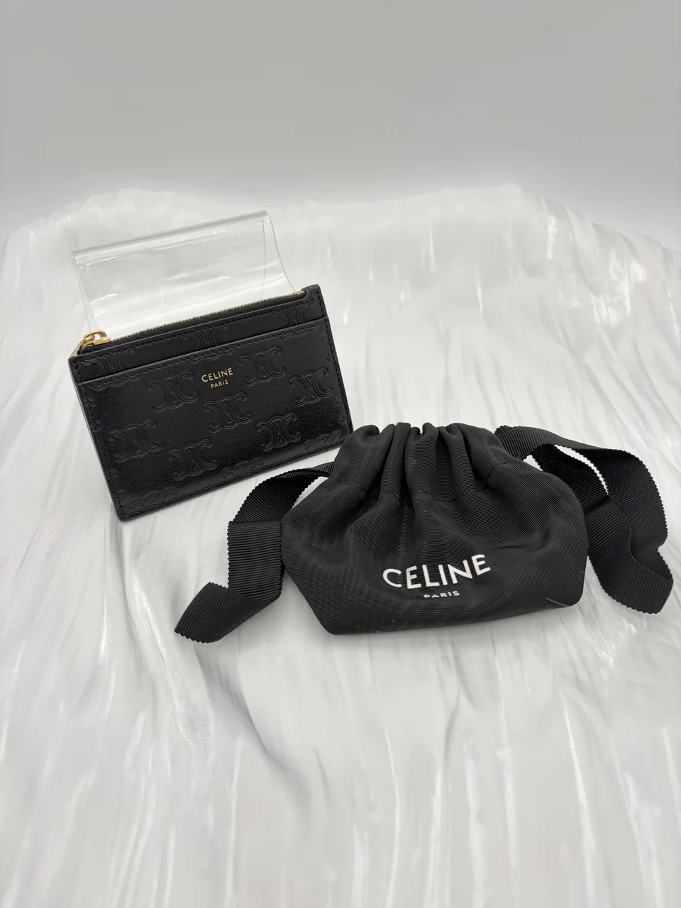 CELINE TRIOMPHE COIN CASE (BLACK) view 10
