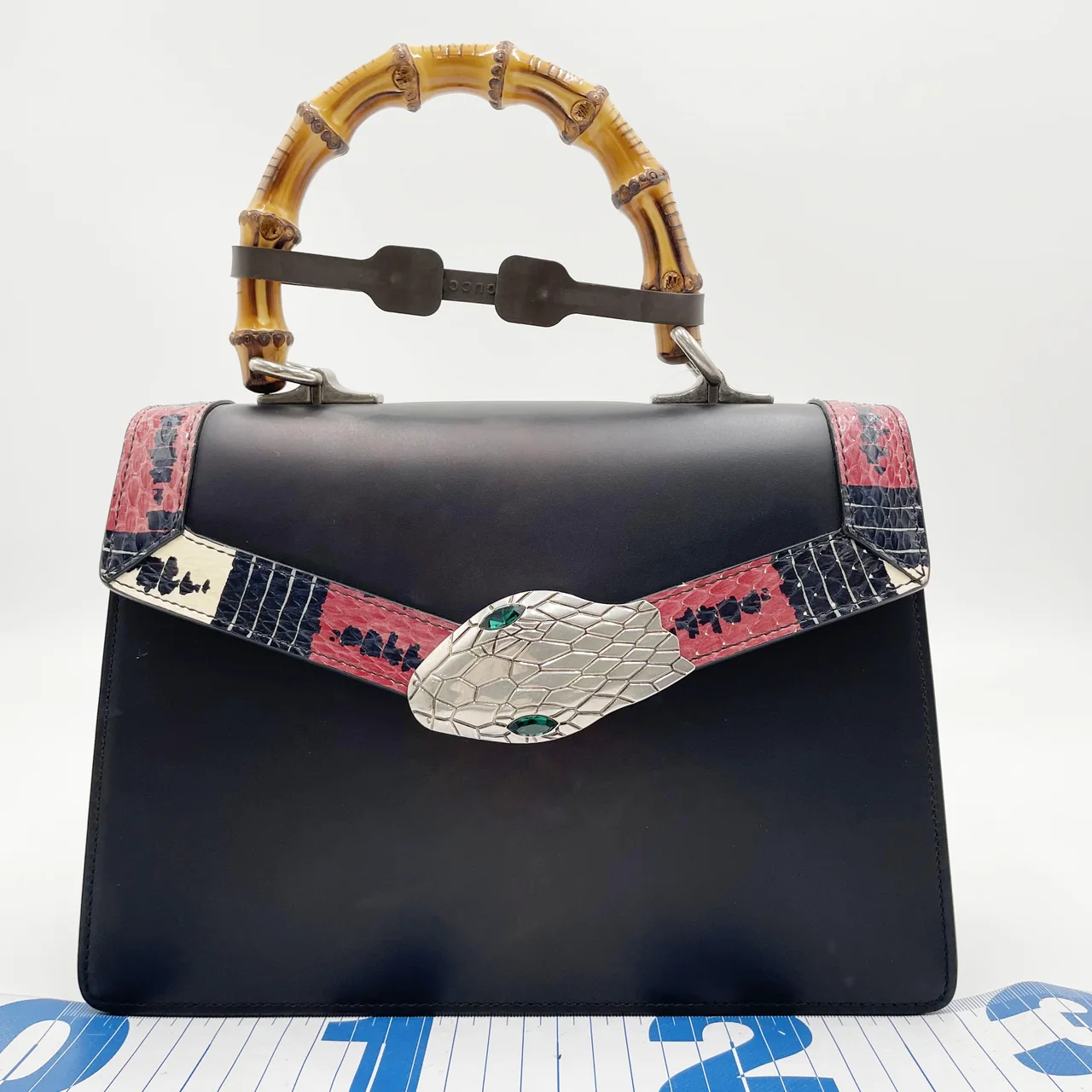 GUCCI BAMBOO TWO-WAY BAG (BLACK)